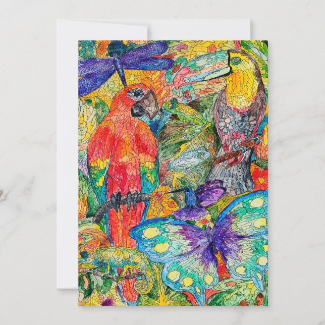 Cartes Pour Fêtes Annuelles Butterfly  Dragonfly Canvas print |  funny gift (Devant)