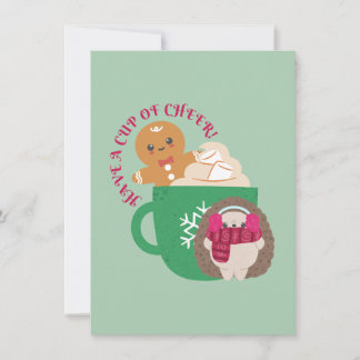 Cartes Pour Fêtes Annuelles Buvez une tasse de bonne humeur ! 