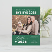 Bye 2024 Bonjour 2025 | Photo Joyeux Noël moderne