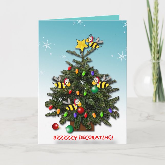 CARTES POUR FÊTES ANNUELLES BZZZZZY DÉCORANT ! (Devant)