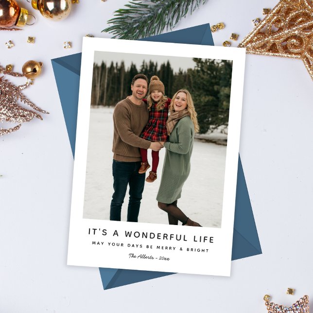 Cartes Pour Fêtes Annuelles C’est une merveilleuse vie Snowy Christmas Family  (Créateur téléchargé)