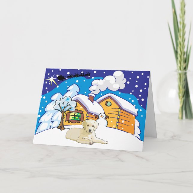 Cartes Pour Fêtes Annuelles cabine de laboratoire jaune (Devant)