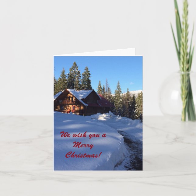 Cartes Pour Fêtes Annuelles Cabine de Noël de Jennifer Lake (Devant)