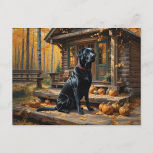 Cartes Pour Fêtes Annuelles Cabine du journal de l'extracteur Black Labrador A
