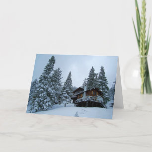 Cartes Pour Fêtes Annuelles Cabine du lac Tahoe