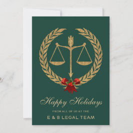 Cartes Pour Fêtes Annuelles Cabinet d'avocats Holiday