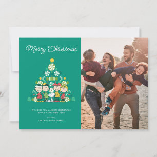 Cartes Pour Fêtes Annuelles cacahuètes   Arbre de Noël de menthe poivrée