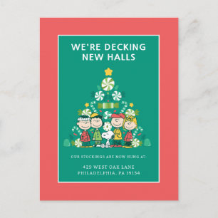 Cartes Pour Fêtes Annuelles cacahuètes   Arbre de Noël de menthe poivrée