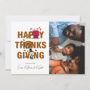Cartes Pour Fêtes Annuelles cacahuètes   BON THANKSGIVING