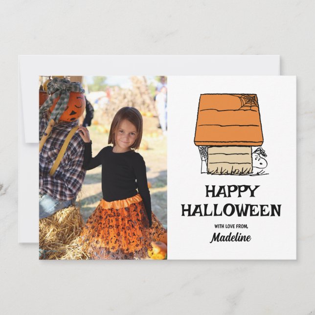 Cartes Pour Fêtes Annuelles cacahuètes | Bonne Halloween (Devant)