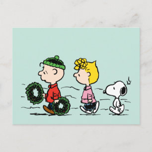 Cartes Pour Fêtes Annuelles cacahuètes   Charlie Brown, Sally & Snoopy