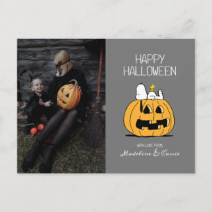 Cartes Pour Fêtes Annuelles cacahuètes   Joyeux Halloween Snoopy & Jack O'Lant