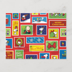 Cartes Pour Fêtes Annuelles cacahuètes Motif des timbres de Noël