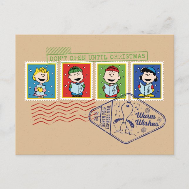 Cartes Pour Fêtes Annuelles cacahuètes | Ne pas ouvrir avant Noël (Devant)