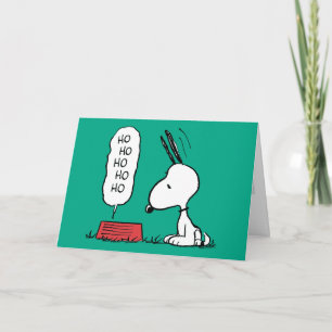 Cartes Pour Fêtes Annuelles Cacahuètes   Snoopy Ho Ho Ho Gamelle