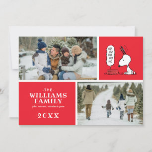 Cartes Pour Fêtes Annuelles cacahuètes Snoopy Ho Ho Ho Plat alimentaire