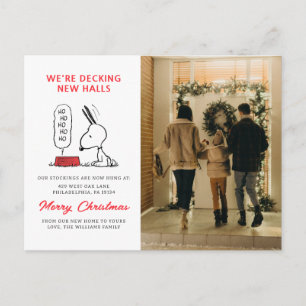 Cartes Pour Fêtes Annuelles cacahuètes Snoopy Ho Ho Ho Plat alimentaire
