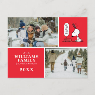 Cartes Pour Fêtes Annuelles cacahuètes   Snoopy Ho Ho Ho Plat alimentaire