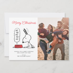 Cartes Pour Fêtes Annuelles cacahuètes Snoopy Ho Ho Ho Plat alimentaire