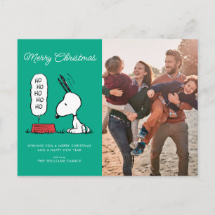 Cartes Pour Fêtes Annuelles cacahuètes Snoopy Ho Ho Ho Plat alimentaire