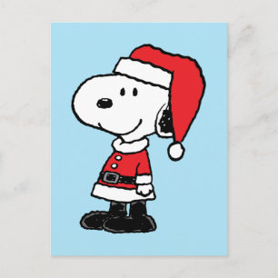 Cartes Pour Fêtes Annuelles cacahuètes   Snoopy Santa Claus