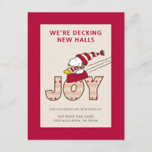 Cartes Pour Fêtes Annuelles cacahuètes   Snoopy & Woodstock Joy Sled Ride
