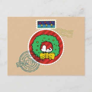 Cartes Pour Fêtes Annuelles cacahuètes Timbre Postage de Noël Snoopy