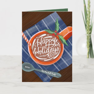 Cartes Pour Fêtes Annuelles Cacao classique Joyeux vacances Mug non photo