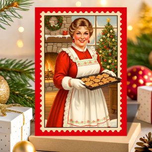 Cartes Pour Fêtes Annuelles Cachet d'arceau de Noël de Mme Claus