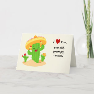 Cartes Pour Fêtes Annuelles Cactus mignon
