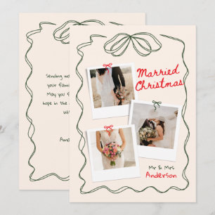 Cartes Pour Fêtes Annuelles Cadavre de mâchoire tirée à la main Marié Noël Nou