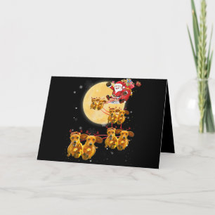 Cartes Pour Fêtes Annuelles Cadeau Chien   Noël Drôle Chien Dachshund