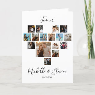 Cartes Pour Fêtes Annuelles Cadeau Couples Saint Valentin Coeur Photo Collage