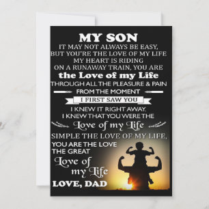 Cartes Pour Fêtes Annuelles Cadeau customisé pour Fils   Meilleur cadeau pour 