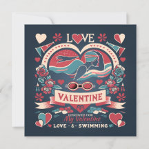 Cadeau d'amour de natation pour la Saint-Valentin