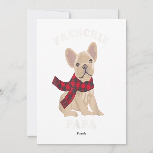 Cartes Pour Fêtes Annuelles Cadeau de bouledogue français pour la famille Noël (Dos)