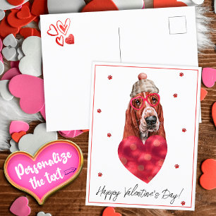 Cartes Pour Fêtes Annuelles Cadeau de la Saint-Valentin amateur de chiens Bass