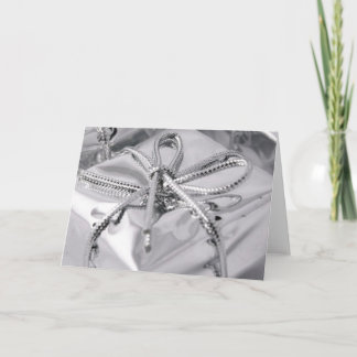 Cartes Pour Fêtes Annuelles Cadeau de Noël argenté