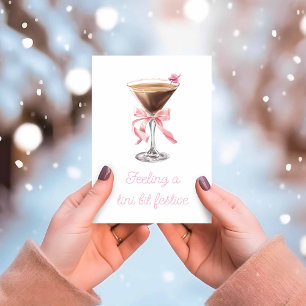 Cartes Pour Fêtes Annuelles Cadeau de Noël Cute Espresso Martini