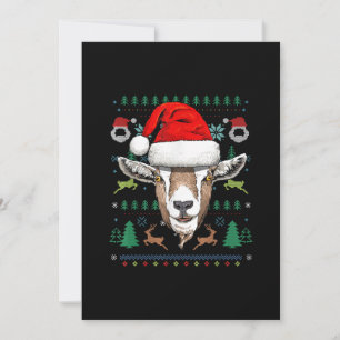 Cartes Pour Fêtes Annuelles Cadeau de Noël de chèvre laid Père Noël