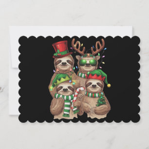 Cartes Pour Fêtes Annuelles Cadeau de Noël de paresseux Joyeux Slothmas Amoure
