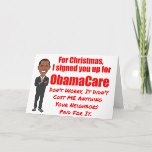 Cartes Pour Fêtes Annuelles Cadeau de Noël d'ObamaCare