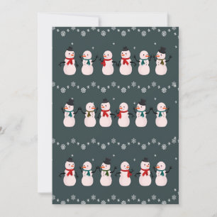 Cartes Pour Fêtes Annuelles Cadeau de Noël   Joli bonhomme de neige à travers 