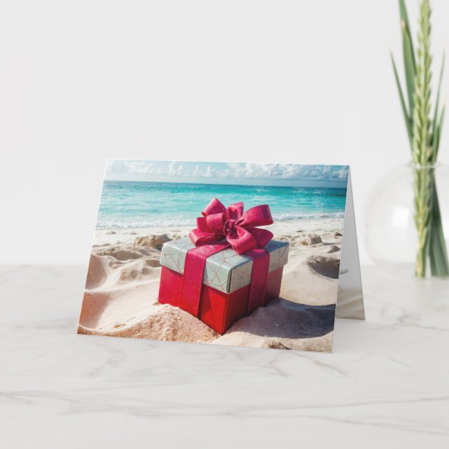 Cartes Pour Fêtes Annuelles Cadeau de Noël Ocean Seashore (Devant)