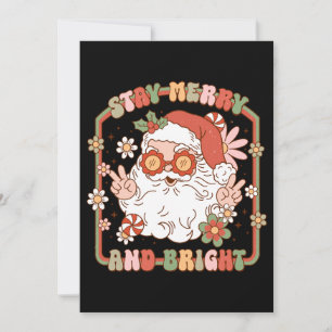 Cartes Pour Fêtes Annuelles Cadeau de Noël Restez Joyeux Et Lumineux