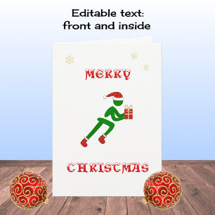 Cartes Pour Fêtes Annuelles Cadeau de transport de coureur de Noël