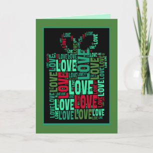 Cartes Pour Fêtes Annuelles Cadeau de vacances d'amour Blank Greeting