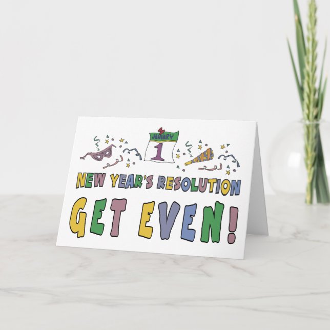 Cartes Pour Fêtes Annuelles Cadeau drôle de résolutions de nouvelle année (Devant)