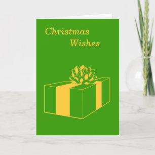 Cartes Pour Fêtes Annuelles cadeau en or emballé pour noël minimal