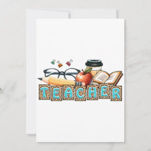 Cartes Pour Fêtes Annuelles Cadeau Enseignant   Crayon Enseignant